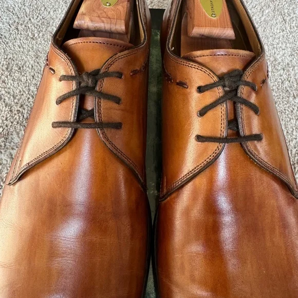 MAGNANNI  “CORDERO” MEDALLION-TOE OXFORD LACE-UPS W/BRAIDED DETAIL Magnanni Alarico Navy Loafers size 8.5 (4093) | eBay main image 4